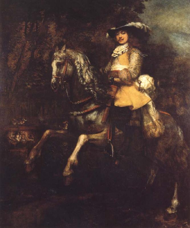 REMBRANDT Harmenszoon van Rijn Portrait of Frederick Rihel on Horseback oil painting image